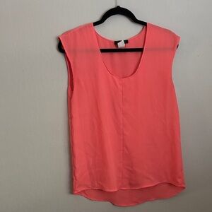 Shinestar Vibrant Coral Sleeveless Blouse size medium